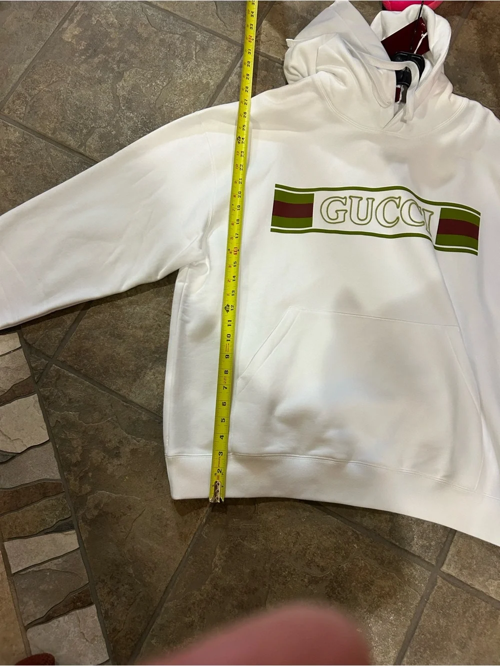 Men's Gucci cotton iconic embroidered web stripe logo hoodie size XXXL